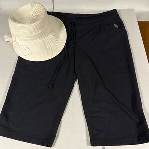 Lands End pull on capri, and August Hat Co Sun cap.
